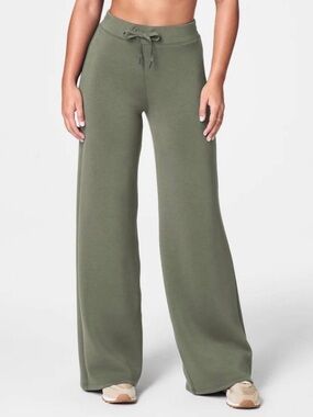 SPANX AirEssentials Wide Legged Pant Clover Green Lounge Casual Comfort Sz 3X